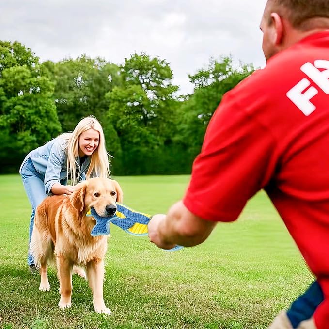Dog Toy Squeaky Aggressive Durable Dog Toys for Dogs Chew No-Stuffed Dog Toy Interactive Hours of Fun Keep pups Busy -Green Shark,Bubble-Pressed Ultra-Soft Fabric