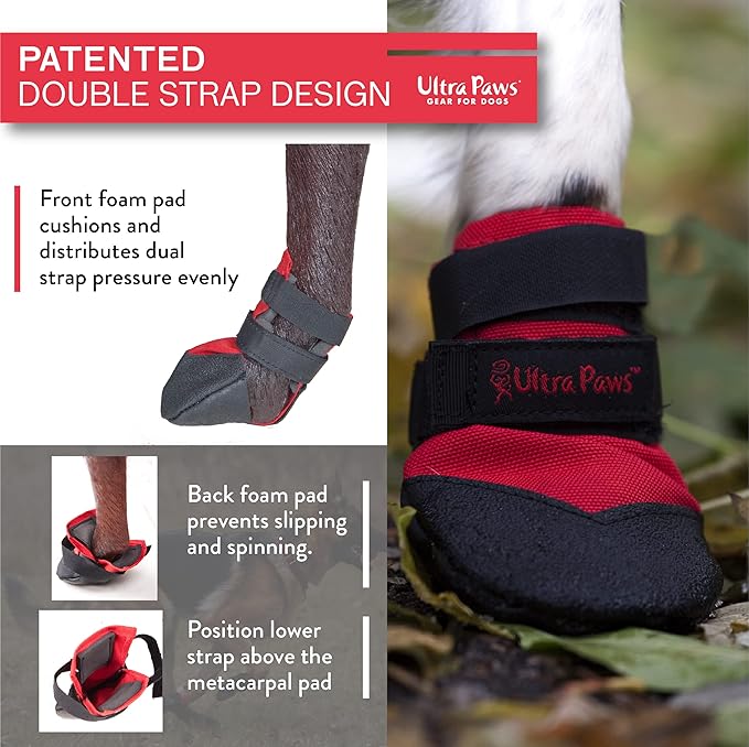 Durable Dog Paw Protector|Dog Boots|Dog Shoes|Red Light Duty Heat, Water Resistant Dog Booties for hot Pavement for Large Dogs (Size 11)