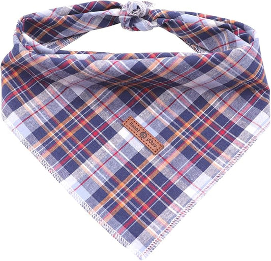 Lionet Paws Dog Bandana Washable Cotton Handkerchief Scarf Triangle Bandana for Small Medium Large Dogs