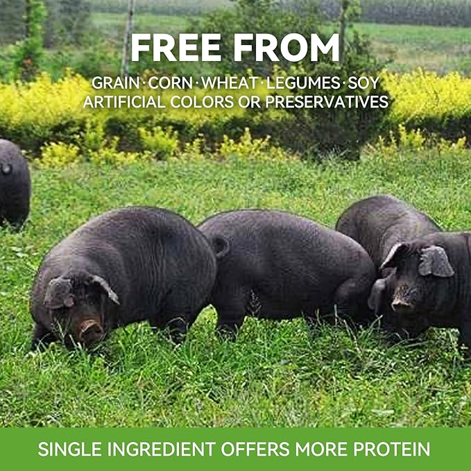 OPET Freeze Dried Pork Treats for Cats & Dogs，Single Ingredient Grain Free High Protein Pet Food，Healthy Training Sliced Fillets Snacks ，(Pork, 5.92 Ounce)