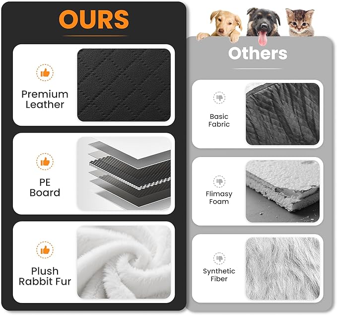 Portable Small Dog Seat for Car, Luxury Center Console Dog Car Seat Booster with Safety Tethers, Anti-Collapse Pet Travel Carseat for SUV, Truck (Black/White)