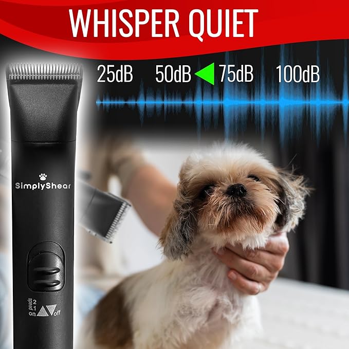 Premium Dog Clippers for Grooming, High-Performance 2-Speed Corded Shears, Quiet and Reliable Grooming Kit for Dogs and Cats, SS100