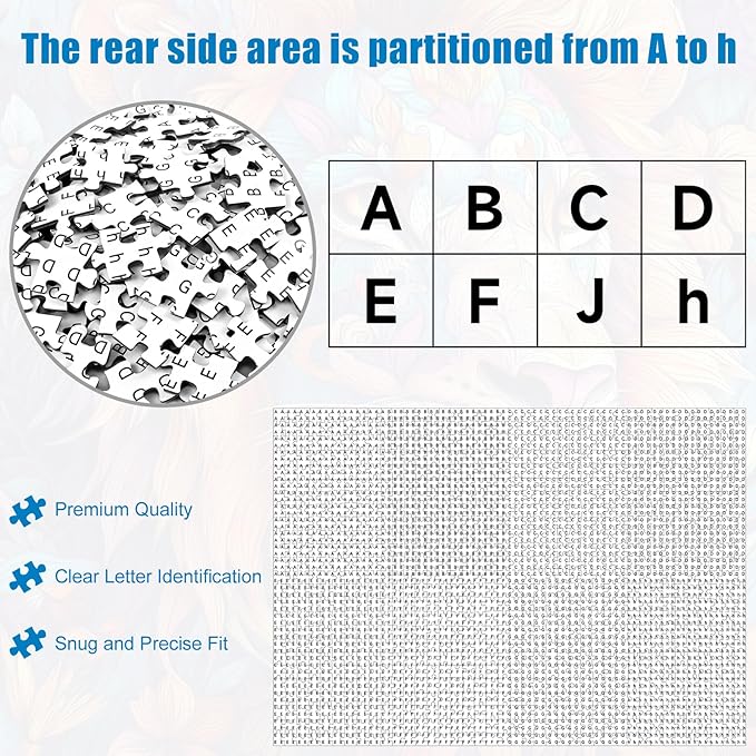 Puzzles for Adults 1000 Pieces, Colorful Lion Flowers Abstract Art Jigsaw Puzzle with Letters on Back, Premium Family Games Decor and Gift, 20x28 Inch