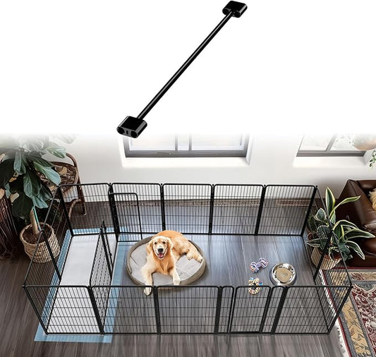 FXW Playpen Connector (Pack of 2), Playpen Accessories Only for FXW Dog Playpen, Designed for 40" Height FXW Homeplus/Rollick/Instant Playpen (Playpen Not Included), Black│Patent Pending