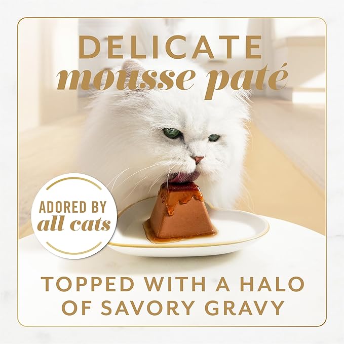 Fancy Feast Gems Pate Cat Food Mousse Chicken or Beef and a Halo of Savory Gravy Wet Cat Food Variety Pack - (1) 8 ct. Boxes - 8 ct. Box