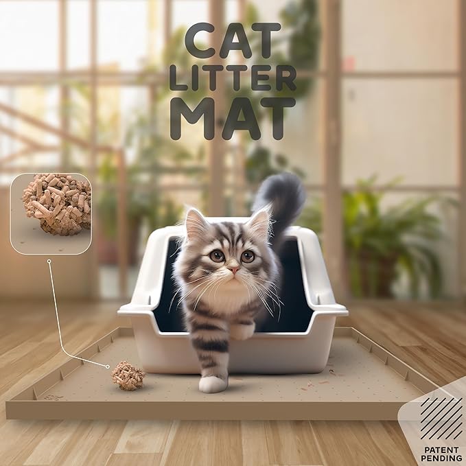 32x24x1” XL Dog Food Mat - All Purpose Under Sink Liner, Washer and Dryer Covers for The Top, Silicone Griddle Mat for Blackstone - Raised Edges Dog Mat for Food and Water Prevent Spill, Waterproof