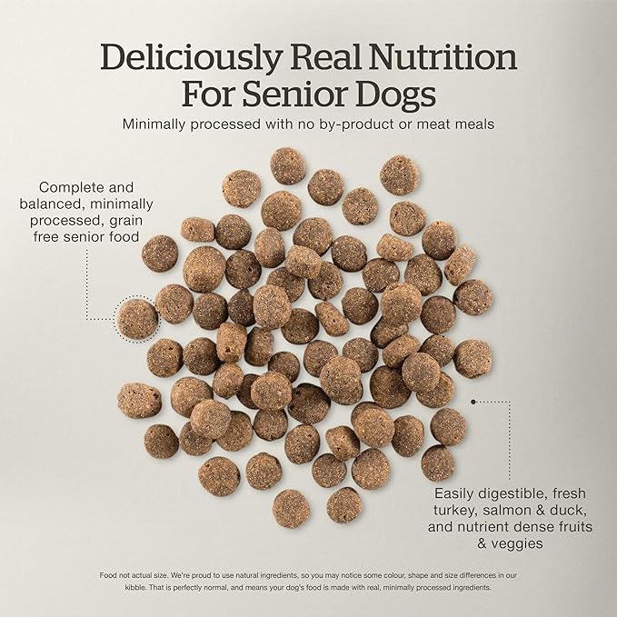 Now Fresh Grain-Free Senior Dry Dog Food with Turkey, Salmon & Duck, Premium Kibble Made with Real Meat & Fish, Chicken-Free Recipe, Glucosamine & Chondroitin for Healthy Joints, 22 lb Bag