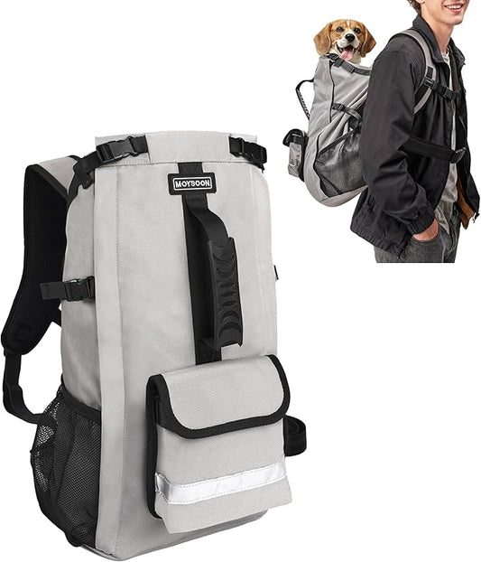 Dog Backpack for Small & Medium Dogs - Adjustable Pet Carrier for Travel & Hiking, Hands-Free Puppy Backpack with Storage Pockets, Breathable Mesh