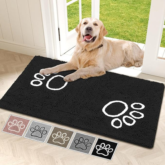 Super Absorbent Dog Door Mat, 48"*30“ Anti Slip Mat for Muddy Paws, Pet Rugs for Dirty Paws Washable That Absorbs Moisture and Dirt, for Dog Cage and Pet Resting Carpet