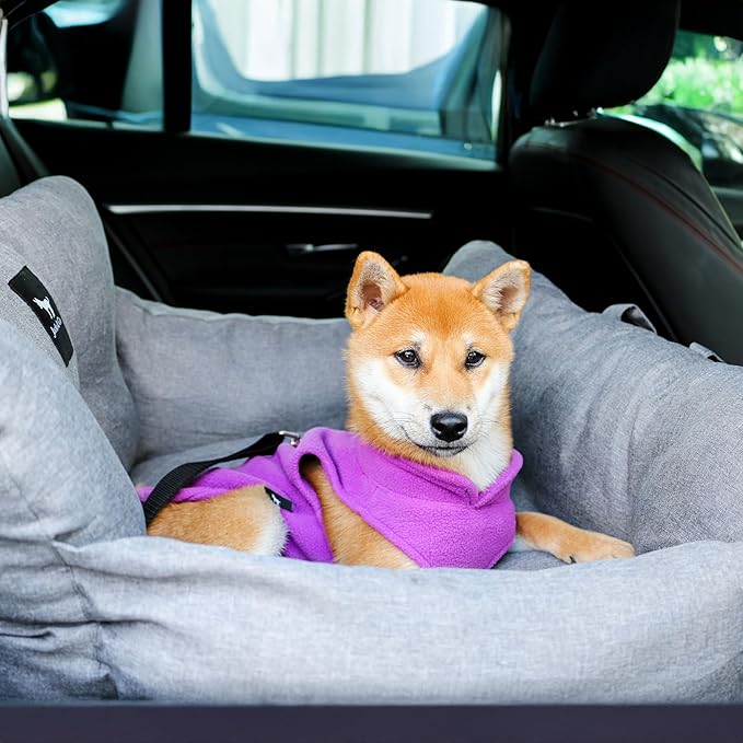 JACKO & CO - Fleece Vest Dog Sweater with Leash Ring - Soft, Warm & Lightweight Pullover Coat for Small & Medium Dogs, Puppies & Cats - Cozy Fall/Winter/Spring Pet Jacket (Purple, X-Large 17-25lbs)