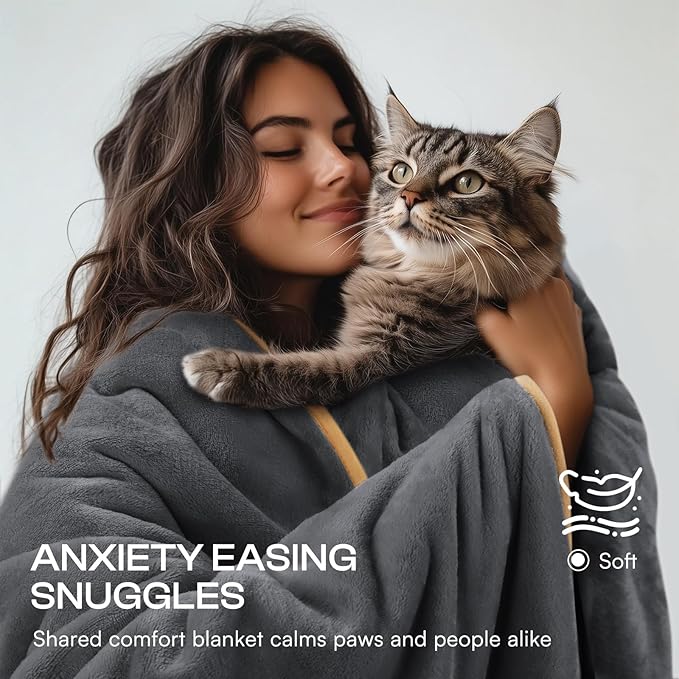 Luciphia Waterproof Pet Blanket, Liquid Pee Proof Dog Blanket for Sofa Bed Couch, Reversible Sherpa Fleece Furniture Protector Cover for Small Medium Large Dogs Cats, Grey+Beige Small（40" x 28"）