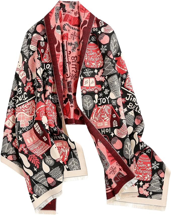 Jeelow Womens Pashmina Shawl Wrap Scarf - Elegant Dressy Evening Poncho Cape for Formal and Wedding Outfits