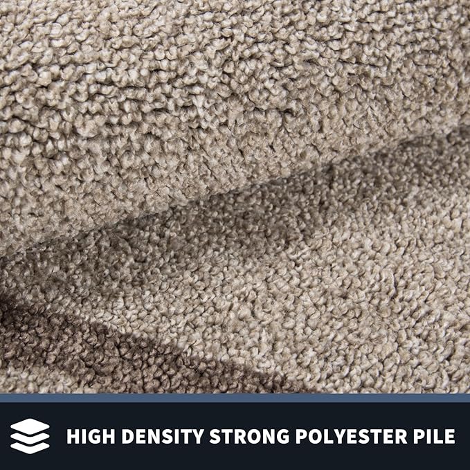 PURRUGS Dirt Trapping Door Mat 24" x 36", Non-Slip/Skid Machine Washable Entryway Rug, Shoes Scraper, Area Rug, Super Absorbent Welcome Mat for Muddy Wet Shoes and Paws, Beige & Grayish Brown