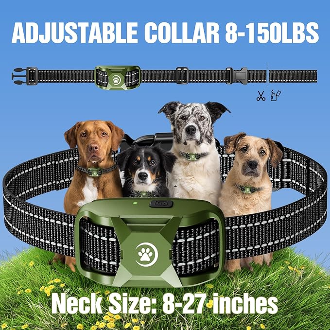 2 in 1 Dog Shock Collar & Ultrasonic Bark Deterrent Device – 3300FT Remote Training E Collar with Beep, Vibration & Safe Shock, IP67 Waterproof & Rechargeable for Small Medium Large Dogs