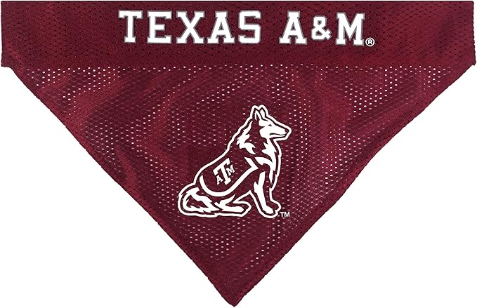 Pets First Collegiate Pet Accessories, Reversible Bandana, Texas A&M Aggies, Large/X-Large