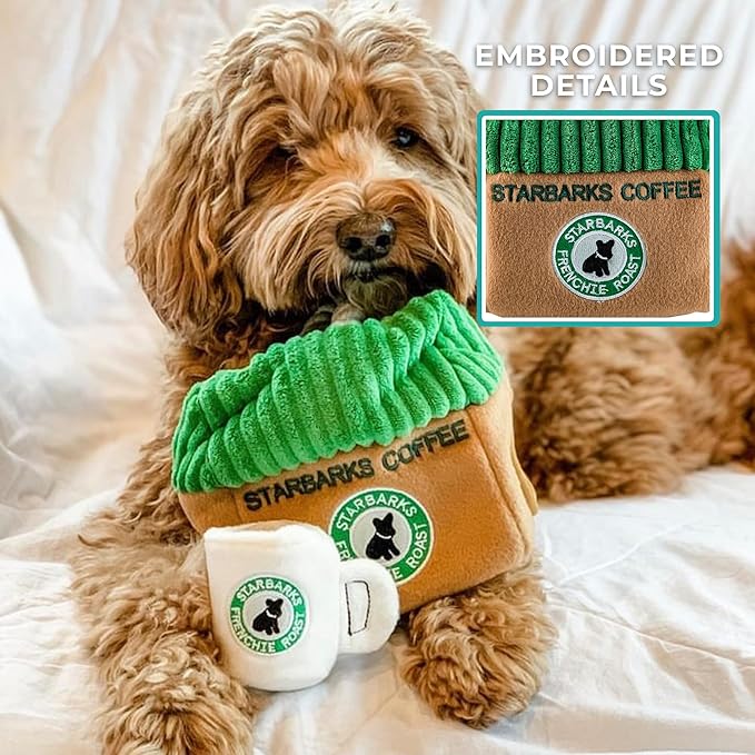 Haute Diggity Dog Starbarks Activity House, Plush Designer Dog Toys with Interactive Squeaker, Stimulating Pet Enrichment, Machine-Washable & Safe Materials for All Breeds, One Size