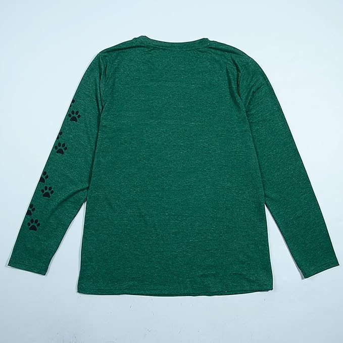 JINTING Cat Shirts for Women - Loose Fit Lightweight Long Sleeve Graphic Tee Fall Printed Crewneck Blouse Casual Tops