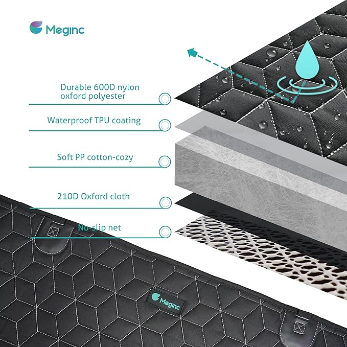 Dog Car Seat Cover for Back Seat, Waterproof RAV4 Backseat Cover for Dogs in Car Heavy Duty Nonslip Back Seat Cover Protector for Rav4/Honda CR-V/Subaru CrossTrek/Mazda CX5/Hyundai Tuscon