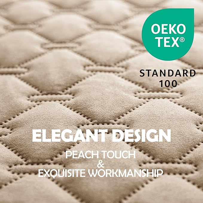 gogobunny 3X Stronger Waterproof Pet Blanket, Scratch Proof Furniture Protector for Dogs Cats, Reversible Cover 32x53 Inch, Dark Beige