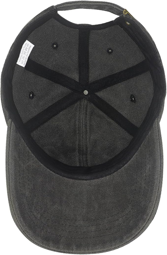 Cat Dad Gifts, Cat Dad Embroidered Letters Adjustable Baseball Cap Black