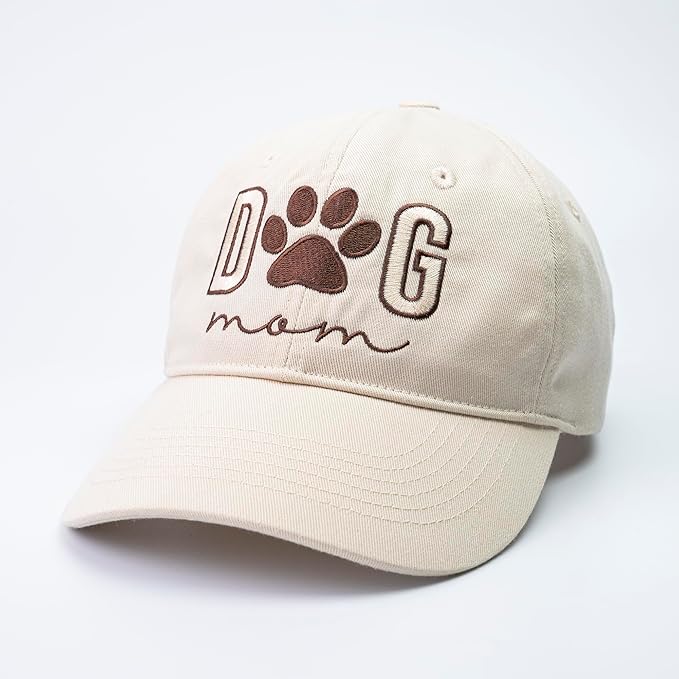 Women's Embroidered Dog Mom Hat Adjustable, Embroidered Baseball Cap for Women, Birthday Gifts for mom Black