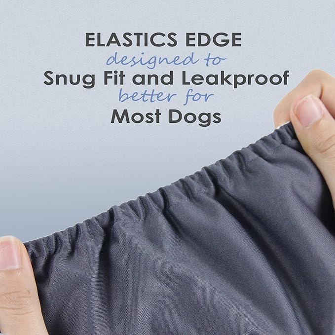 Wegreeco Washable Male Dog Belly Band - Pack of 3 - Washable Male Dog Belly Wrap, Small Doggie Dog Diapers Male for Doggy Puppy (Black, Charcoal, Navy, Small)