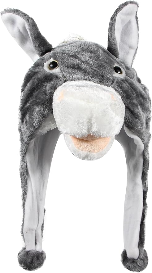 Plush Fun Animal Hats One Size Cap Polyester With Fleece Lining