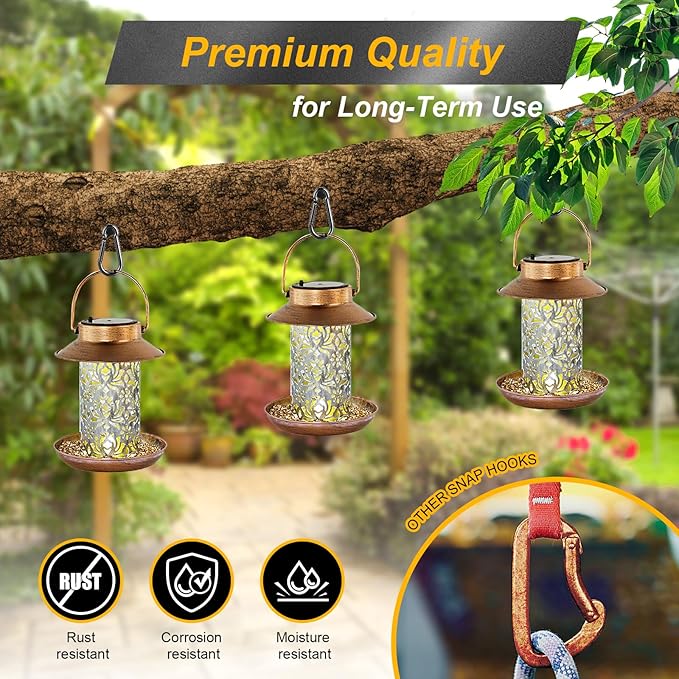 14 PCS Carabiner Clip Spring Snap Hooks - M8 3.15 Inch Heavy Duty Snap Hook Quick Link for Swing Hammock Camping Fishing Hiking, 500 lbs Capacity