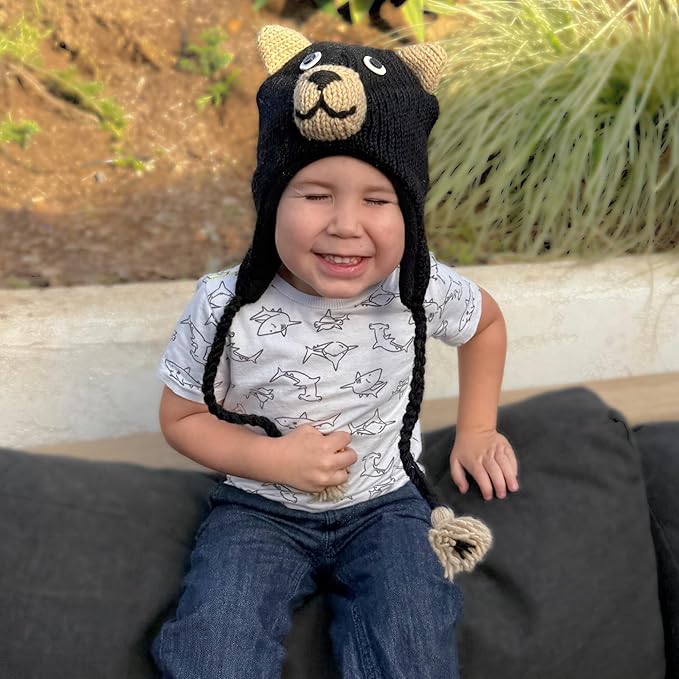 Humble Hilo Hand-Knitted Wool Animal Beanie - Easy Halloween Costume Hat for Anyone, Cute Winter Beanie Hats