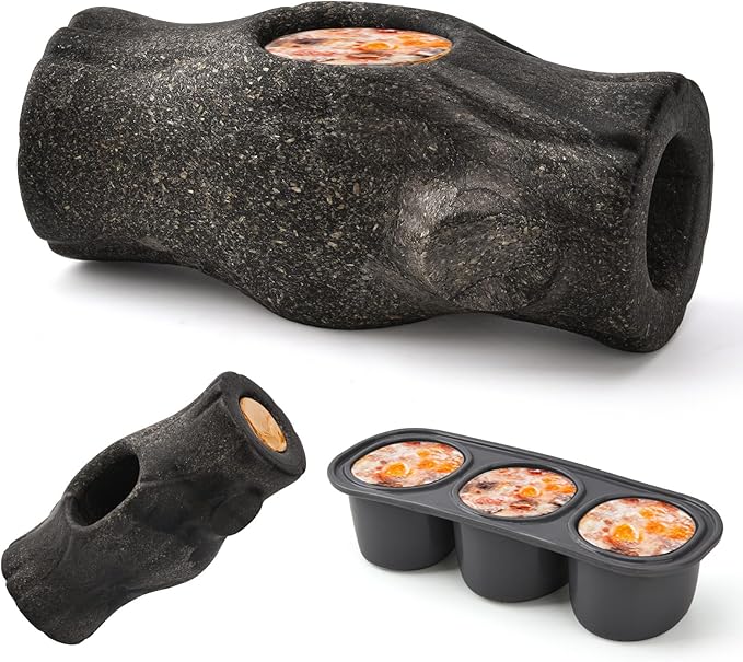 AUSCAT Indestructible Dog Frozen Treat Toy, Dog Enrichment Toys for Aggressive Chewers, Durable Toy to Keep Busy, Stump Shape