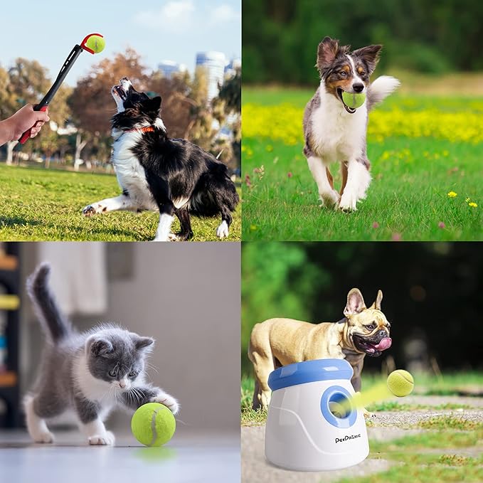 PetPrime 6PCS 2" Tennis Balls, Suitable for Mini Dog Automatic Ball Launcher Interactive Dog Fetch Toy Pet Ball Thrower Throwing Game Launcher