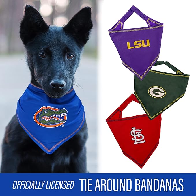 Pets First NCAA Florida Gators Tie Bandana, Large/X-Large. Dog Cat Scarf Bib for Pet. Ultimate Game-Day, Party Bandana (FL-3550-X-L)