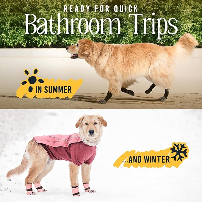 DOK TigerToes Premium Non-Slip Dog Socks for Hardwood Floors - Extra-Thick Grip That Works Even When Twisted - Prevents Licking, Slipping, and Great for Dog Paw Protection (Breezy Blue, Medium)