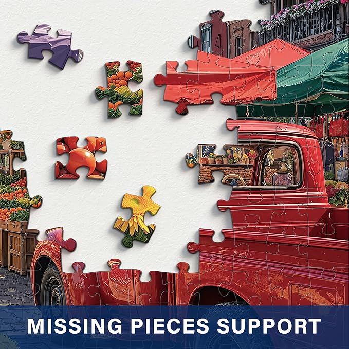 Country Fair Jigsaw Puzzles 1000 Pieces for Adults -Challenging Farmer's Market Day Art, Premium Matte Finish, 27.56 x 19.68 Inches, Perfect for Game Nights