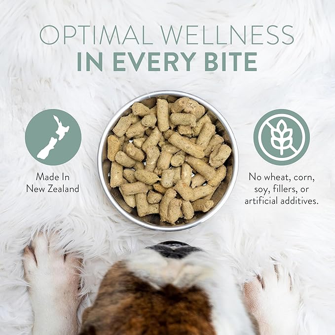 The New Zealand Natural Pet Food Co Woof Freeze Dried Dog Food - Wild Venison, High Protein, Dog Food Topper & Dog Treats, All Life Stages, 1.76 oz