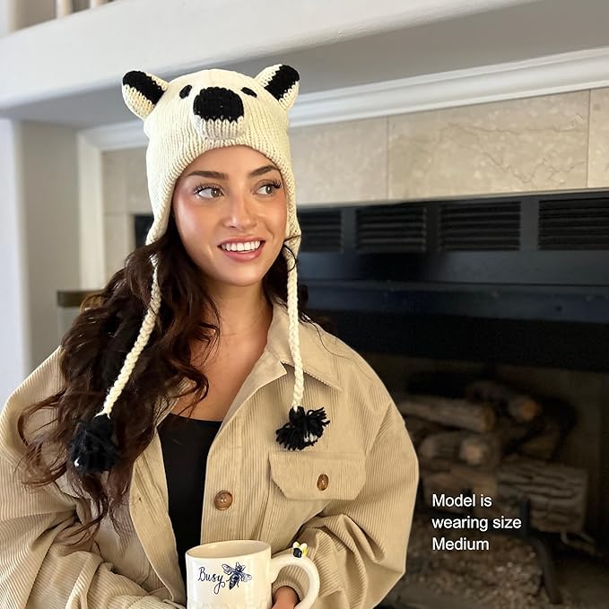 Humble Hilo Hand-Knitted Wool Animal Beanie - Easy Halloween Costume Hat for Anyone, Cute Winter Beanie Hats