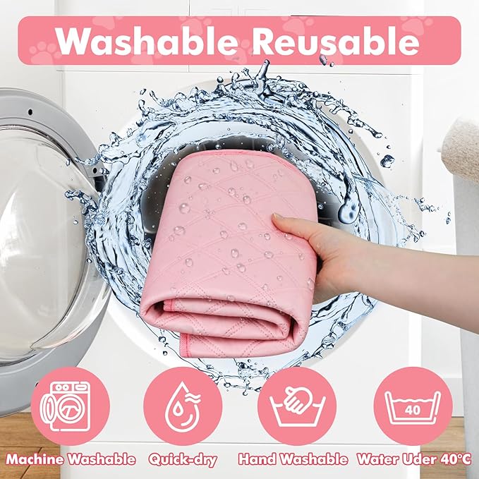 Dog Cat Playpen Indoor Outdoor for Puppy Pet Dogs Cat Recovery After Surgery, Dog Tent Crates Cage Indoor/Outdoor, Portable Pop Up Kennel with Carrying Case for Travel (Premium Pink with Pad, Small)