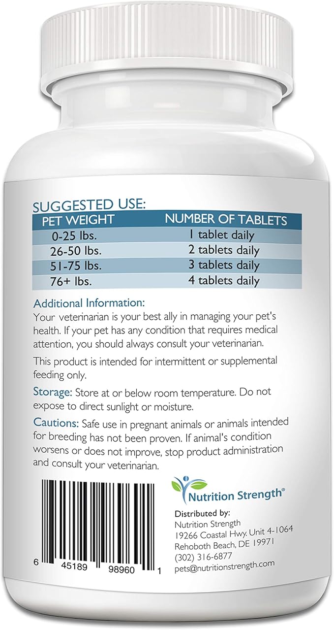 Taurine for Dogs, Support for a Healthy Heart Function, Resist Inflammatory Diseases, with Coenzyme Q10 to Help Manage Heart Failure and DCM in Dogs, 120 Chewable Tablets