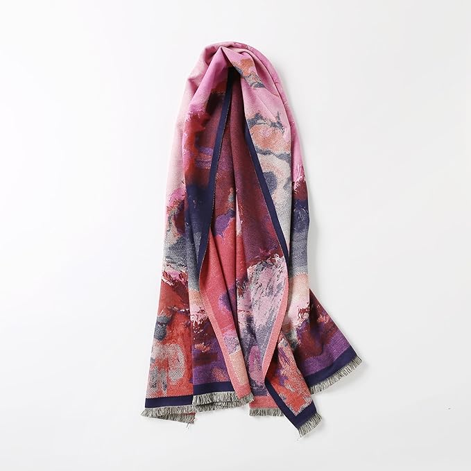 Jeelow Womens Pashmina Shawl Wrap Scarf - Elegant Dressy Evening Poncho Cape for Formal and Wedding Outfits