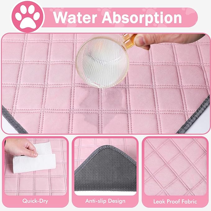 Dog Cat Playpen, Puppy Pet Playpen Indoor for Small Dog Crate Tent Cage Outdoor, Portable Pop Up Dogs Enclosure Kennel with Carrying Case for Dogs/Cats/Rabbits(Pink, Small with pad)