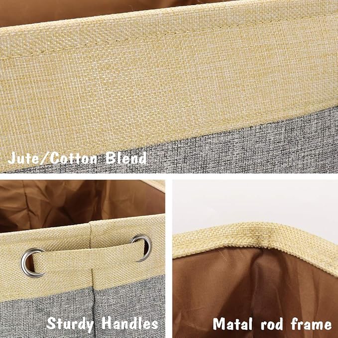 PET ARTIST Collapsible Dog Toy Storage Basket Bin with Personalized Pet's Name - Rectangular Storage Box Chest Organizer for Dog Toys,Dog Coats,Dog Clothing,Dog Apparel and Accessories,Grey