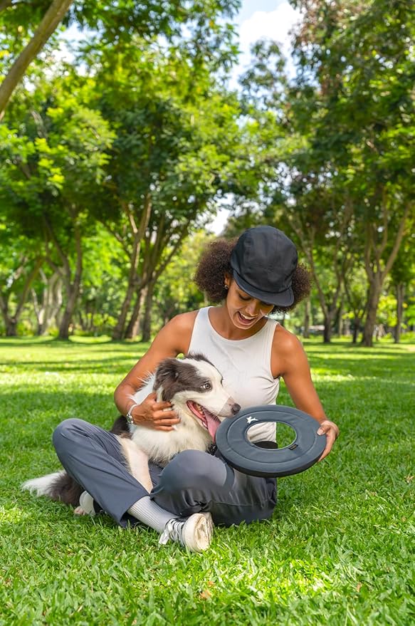 OllyDog Super Flyer Dog Frisbee Toy, 11" – Durable, Lightweight & Water-Resistant Flying Disc – Soft on Teeth & Gums – Floats on Water – Outdoor Fetch Toy for Medium & Large Dogs (Castle Rock)