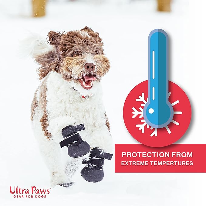 Durable Dog Paw Protector|Dog Boots|Dog Shoes|Black Light Duty Heat, Water Resistant Dog Booties for hot Pavement for Medium Dogs (Size 5)