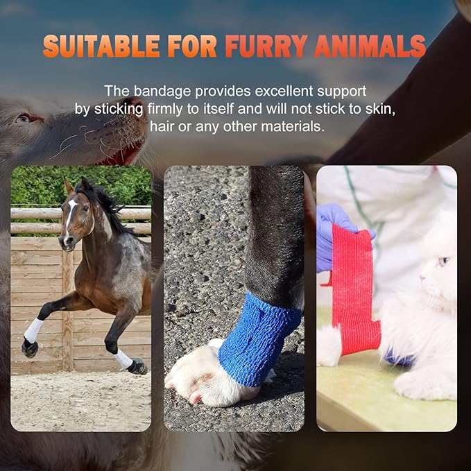 OK TAPE Self Adherent Cohesive Bandages Wrap 12Packs, 2 Inches X 5 Yards, Non-Woven Self Adhesive Athletic Sports wrap Tape, Vet Wrap Bandages Tape, for Thumb Finger Wrist Ankle (Beige)