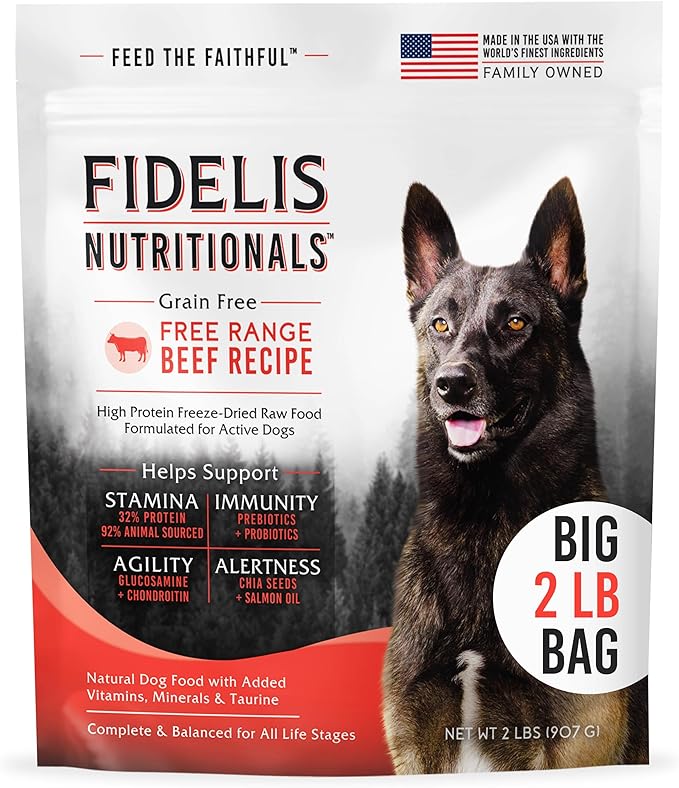 FIDELIS Freeze Dried Raw Dog Food with Superfoods for All Dog Breeds (32 oz) - Raw Beef Liver, Single Ingredient, Grain-Free, Gluten-Free (4 oz)