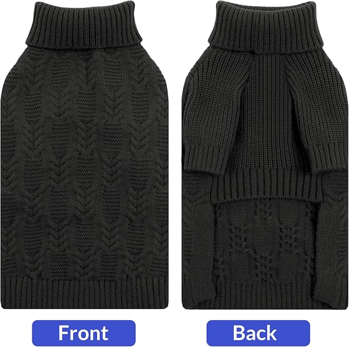 ASENKU XXXL Dog Sweater,Big Dog Sweaters for Extra Large Dogs Girl Boy, Pullover Turtleneck Knitted Sweatershirt Pet Winter Apparel for Doberman,Great Dane (Grey, 3XL)