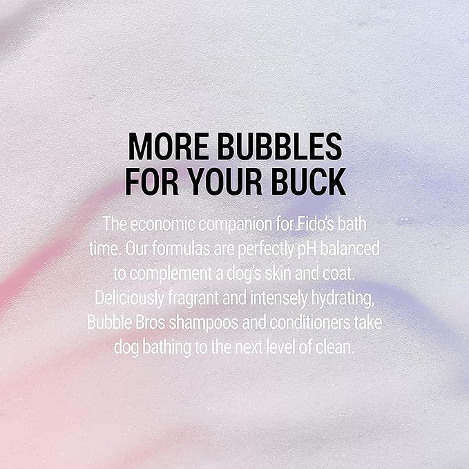 Bubble Bros. Oatmeal Dog Shampoo, Gallon - Naturally Derived, Eliminates Pet Odors, Soothes Dry and Sensitive Skin, Itch Relief, Professional, Bulk 128 oz