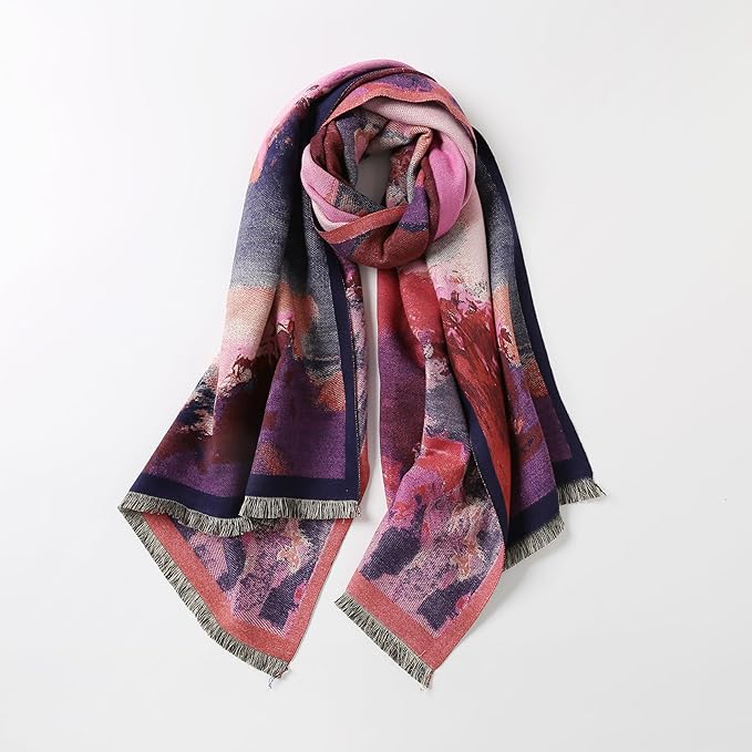 Jeelow Womens Pashmina Shawl Wrap Scarf - Elegant Dressy Evening Poncho Cape for Formal and Wedding Outfits