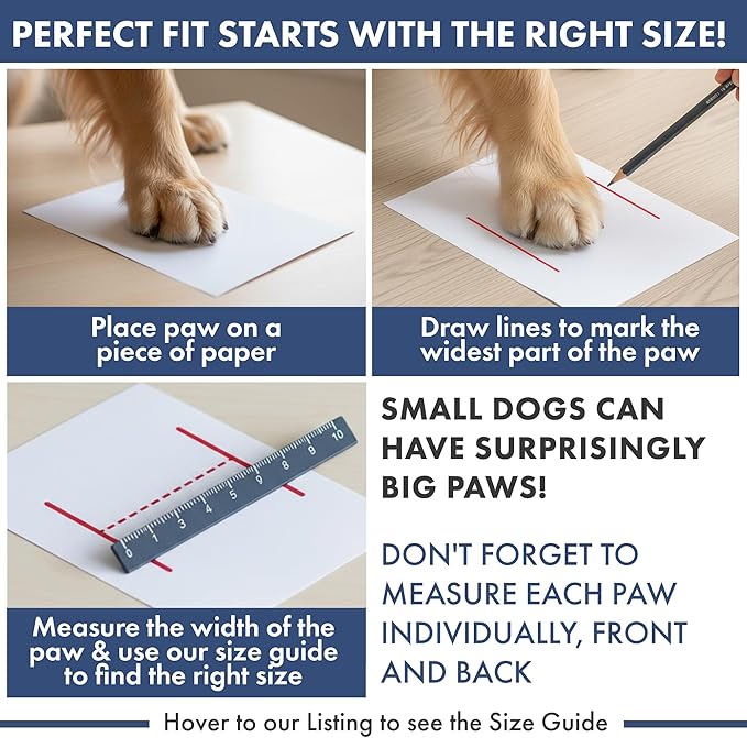 Spark Paws Dog Shoes, Waterproof Dog Boots for Medium to Large Dogs, Non Slip, Breathable Dog Booties and Paw Protectors - 4PCS Doggie Hiking Boots with Reflective Straps - Lilac, Size 8