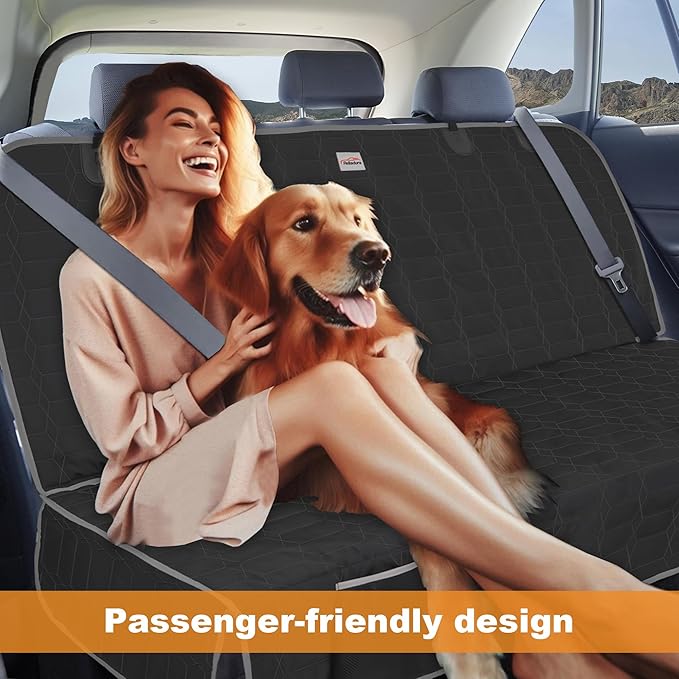 Relidura Bench Seat Cover for SUV Waterproof Seat Cover for Dogs in Car Non-Slip Dog Car Seat Cover for Back Seat Heavy Duty Protector for Rav4/CRV/Subaru Rear Seat Covers for SUVs